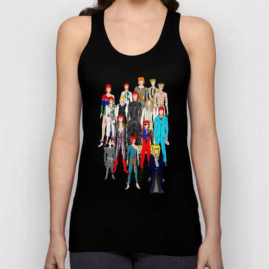 Bowie Doodle Square Unisex Tank Top