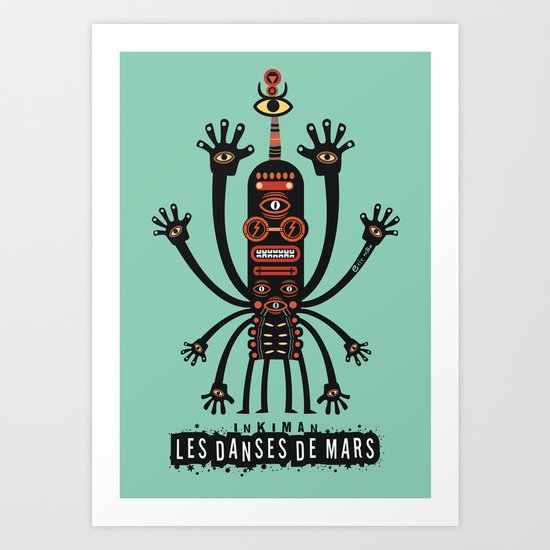 Les danses de Mars (blue) Art Print