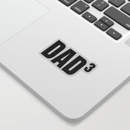 Dad dad father daddy kids 3 math gift Sticker