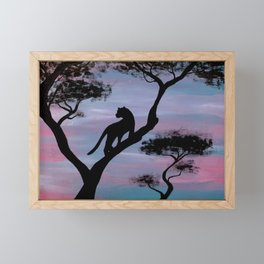 Peaceful Panther Framed Mini Art Print
