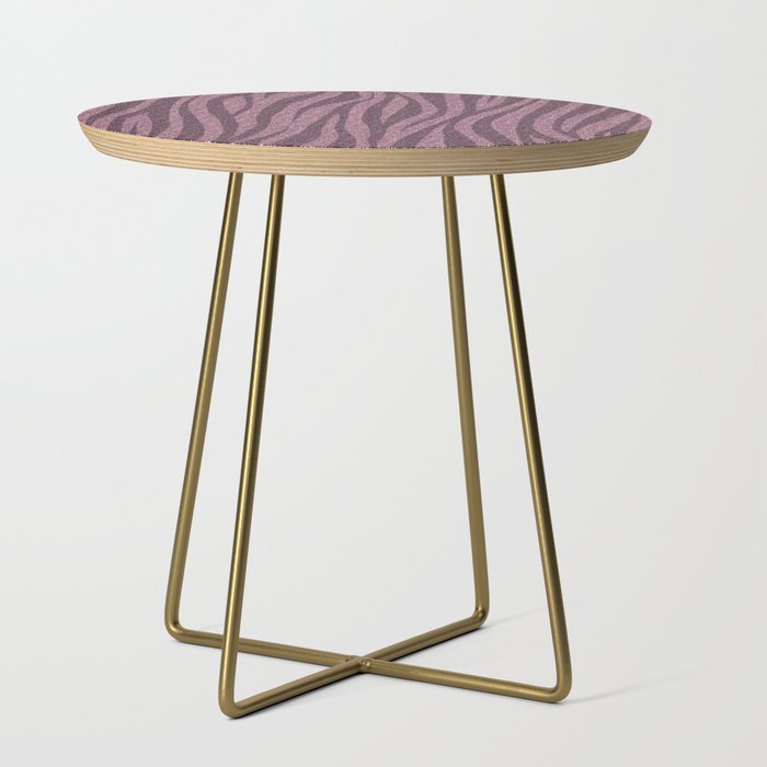 Stripes Pink Glitter Side Table