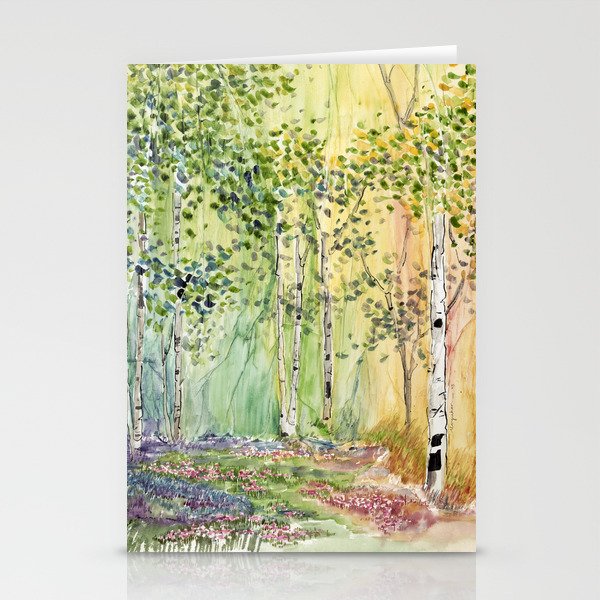 4 season watercolor collection - spring Stationery Cards