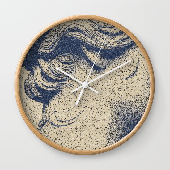 ink on paper Wall Clock