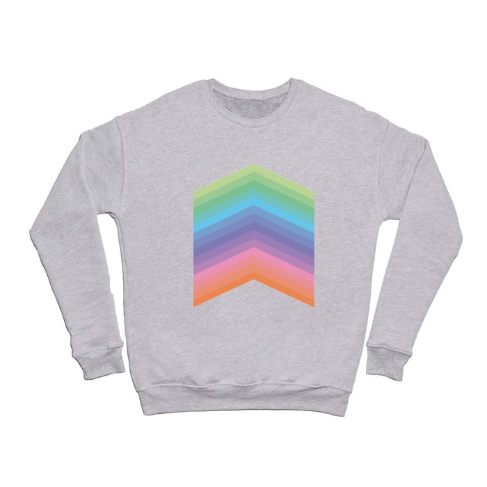 Rainbow Chevron Arrow Gradient  Crewneck Sweatshirt