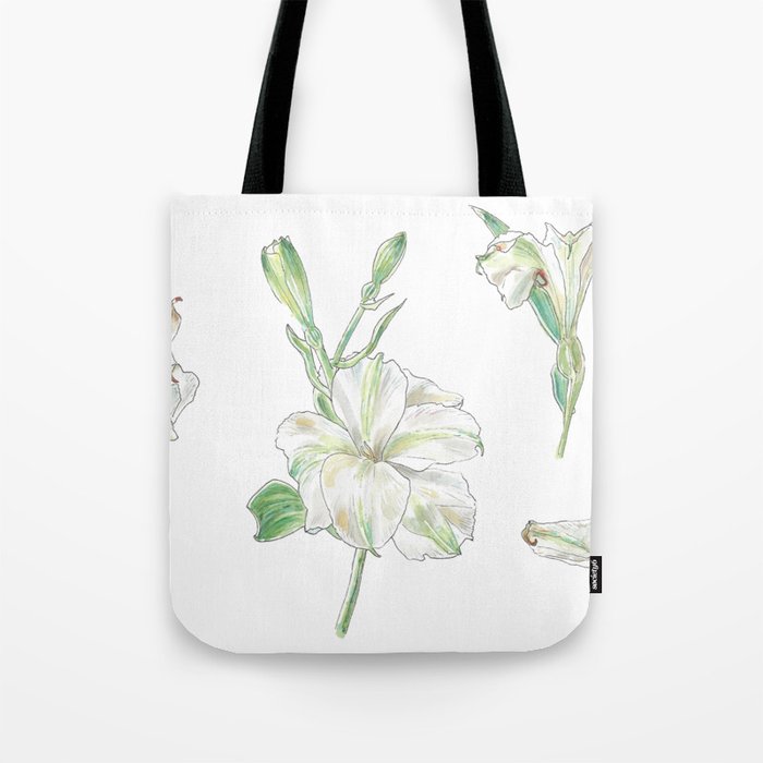 Flower composition mixed media art Tote Bag