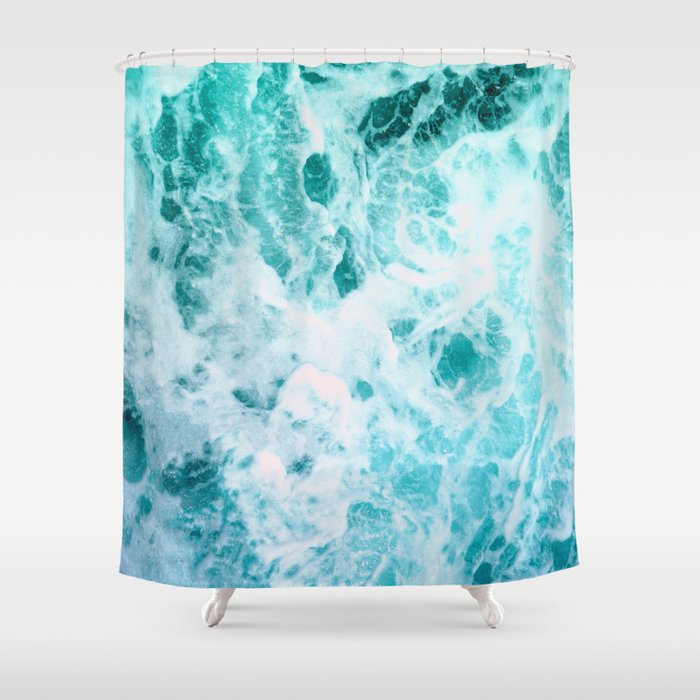 ocean waves Shower Curtain