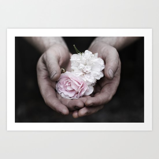 The wild flowers grows here Art Print
