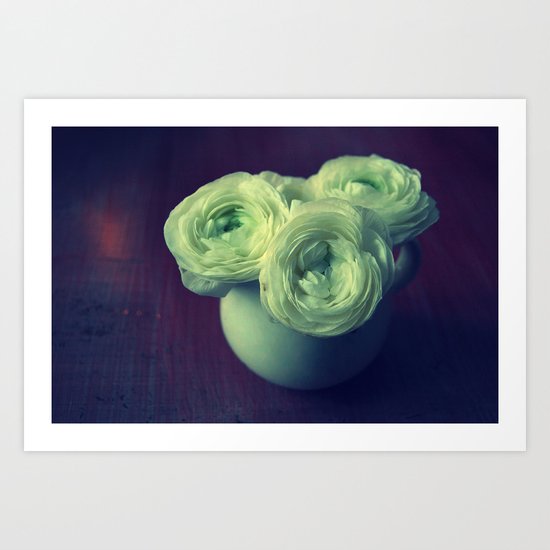 white bloom Art Print