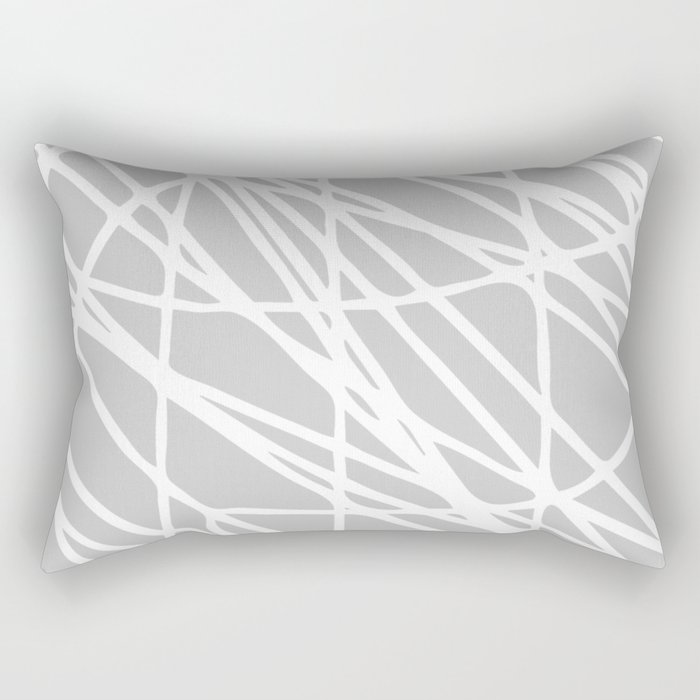 Modern Line On Pale Grey Rectangular Pillow