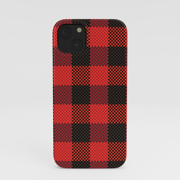 Pixel Plaid - Lumberjack iPhone Case