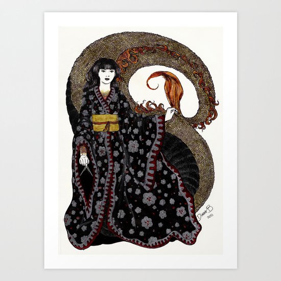 NU KUA - Chinesse Goddess of Creation Art Print