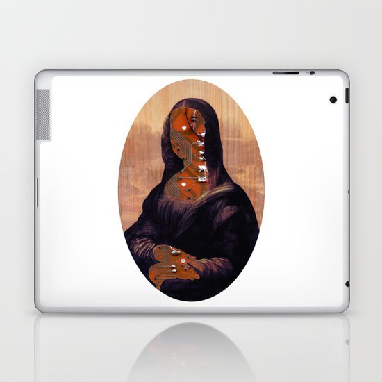 Mona Lisa V1c Digitalface Oval Collage Laptop & iPad Skin