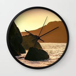 Golden hour at College Cove Wall Clock