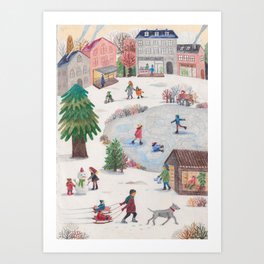 Winter park Art Print