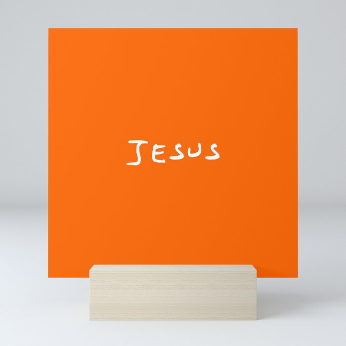 Jesus 4 orange Mini Art Print