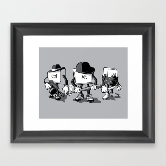 Computer Mafia Framed Art Print
