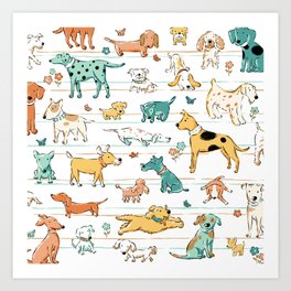 Dogs Dogs Dogs Art Print