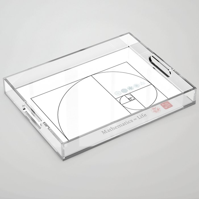 Mathematics = Life Acrylic Tray