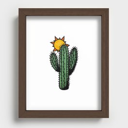 Cactus Sun Recessed Framed Print