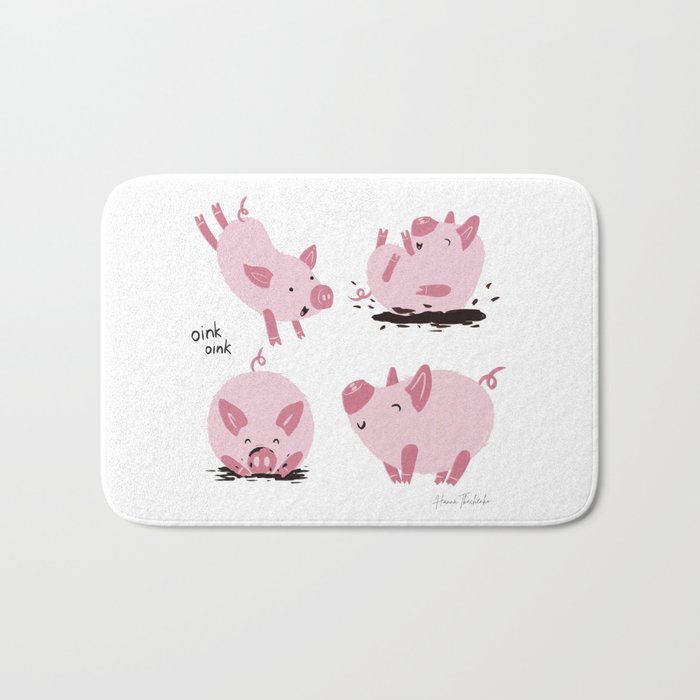 Funny Pigs Bath Mat