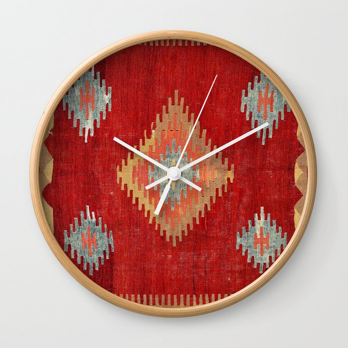 Çal  Antique Turkish Kilim Print Wall Clock