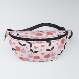 In Love Cherry Pattern in Red Fanny Pack