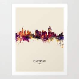 Cincinnati Skyline Art Prints For Any Decor Style Society6