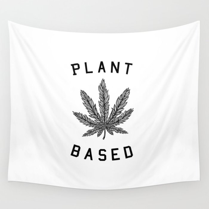 plant based marijuana leaf Wall Tapestry