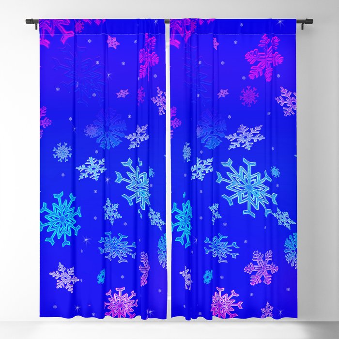 Flakes Falling Blackout Curtain