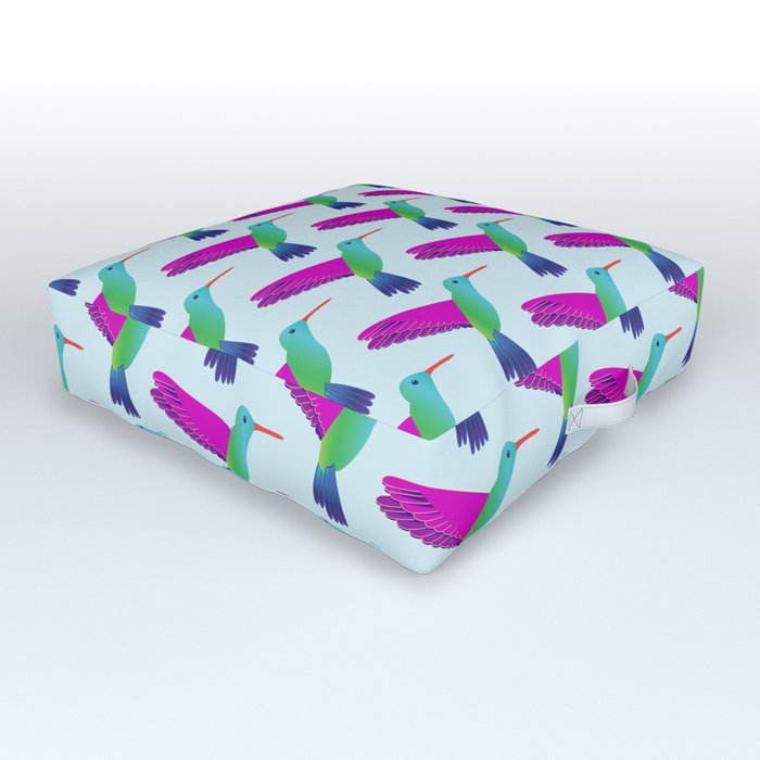 Hummingbird pattern Outdoor Floor Cushion