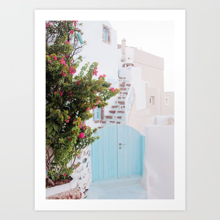 Dreamy Santorini Oia #1 #wall #art #society6 Art Print