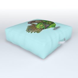 Brown-headed Parrot Outdoor Floor Cushion | Cute, Feathers, Preen, Watercolor, Animal, Brown Headedparrot, Pet, Painting, Bird, Tail 