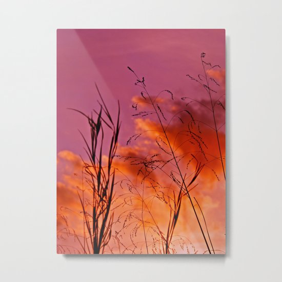 Sundown Silhouettes Metal Print
