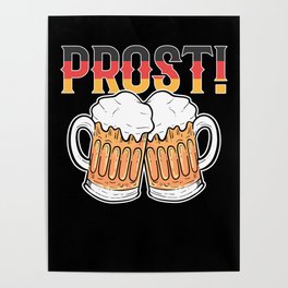 Germany cheers Oktoberfest Prost Poster | Germanyflag, Beer, Flag, Germany, Oktoberfest, German, Country, Graphicdesign, Europe, Heritage 