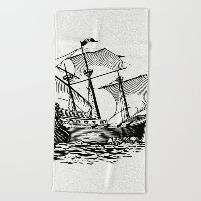 Pirate ship print by Terry Fan