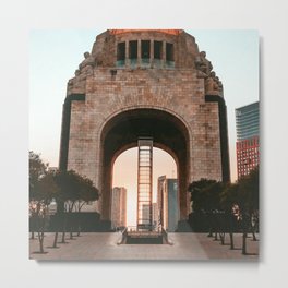 Mexico Photography - Beautiful Monumental Building In The Evening Metal Print