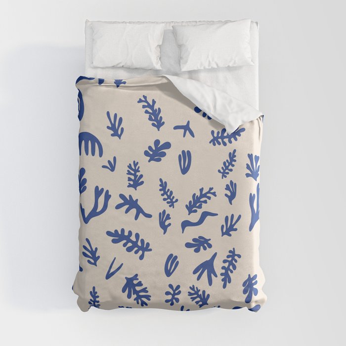 Matisse seaweed Blue Duvet Cover