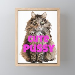 Cute Pussy Framed Mini Art Print