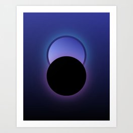 Black Hole - wormhole, space, space art, purple, aura, ombre, dark, night, sky, astronomy, astronomical art, space,  Art Print