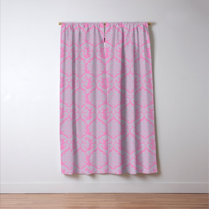 Template Pink Damask Pattern Vintage Floral Elegant Chic Victorian