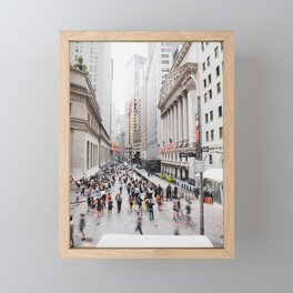 Wall Street Hustle Framed Mini Art Print