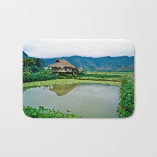 Mountain Village in Vietnam Bath Mat