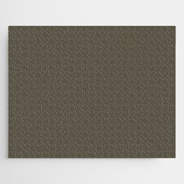 Dark Green-Gray Solid Color Pantone Ivy Green 19-0512 TCX Shades of Yellow Hues Jigsaw Puzzle
