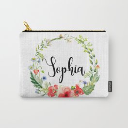 Sophia Poppy Butterfly Wreath Carry-All Pouch