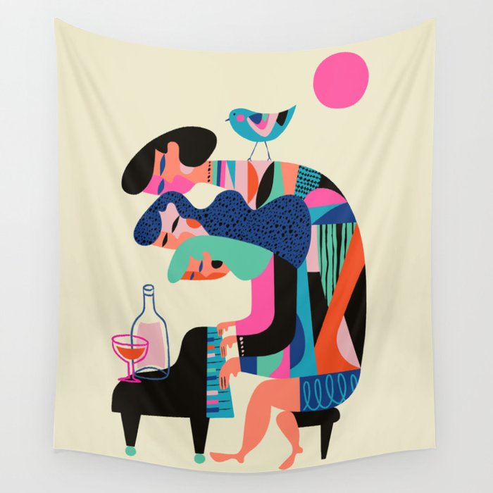 The pianists Wall Tapestry