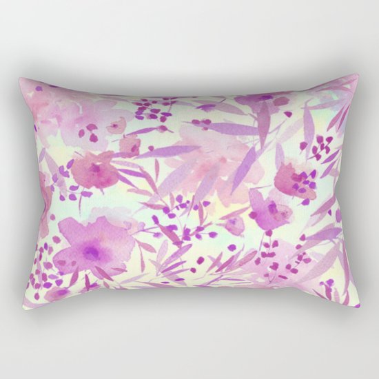 pink pretty flowers Rectangular Pillow