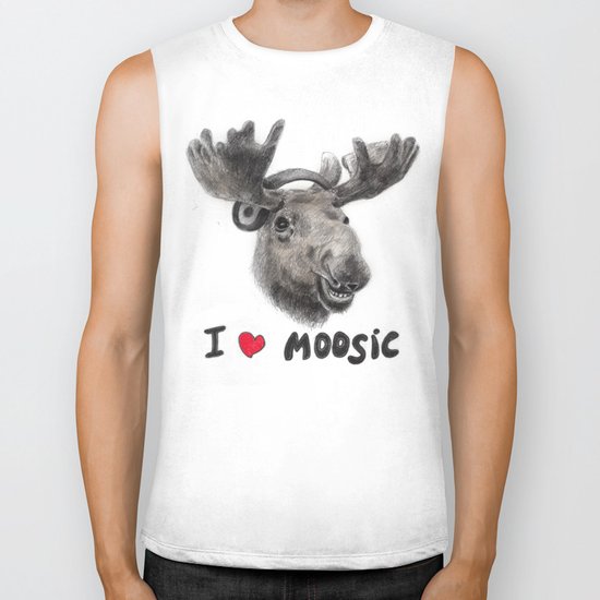 I love Moosic! // moose Biker Tank