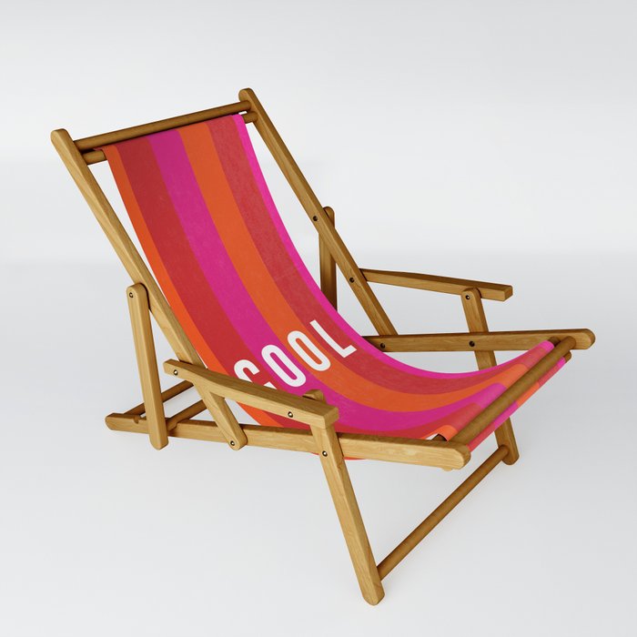 Cool Type on Warm Colors Sling Chair
