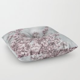 Cherry blossoms with sky view Floor Pillow