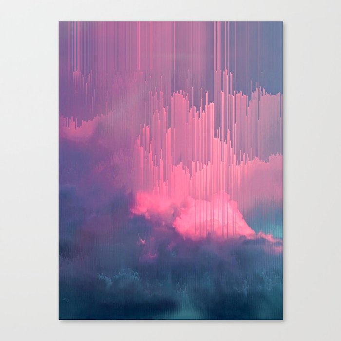 Sweet Stormy Glitches Canvas Print